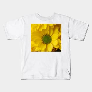 Yellow Pom Flower Close Up Kids T-Shirt